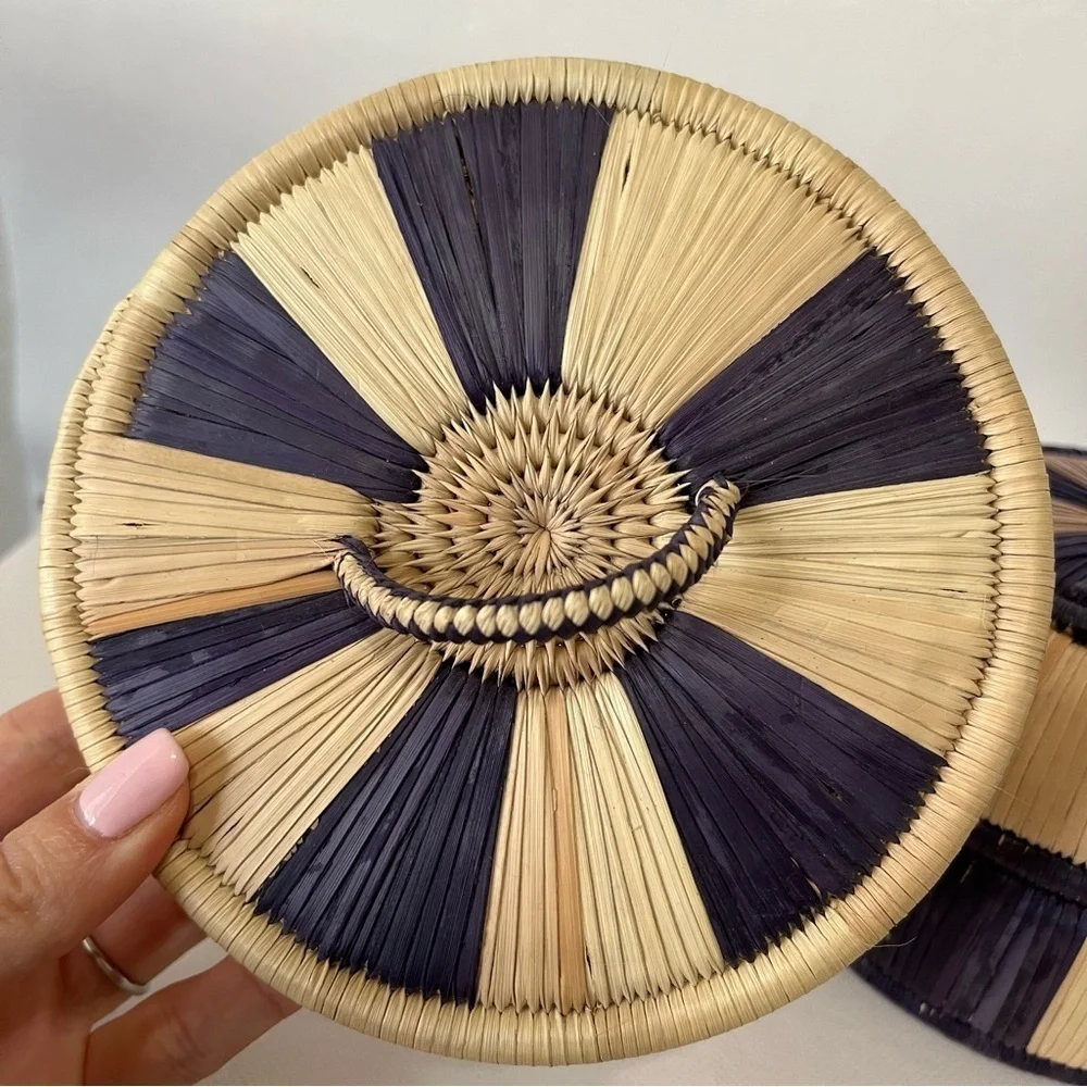 Vintage Hand Woven Tribal Basket
